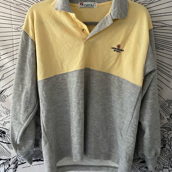 Colourblock Long Sleeve Collared Shirt - Picture 1 of 3